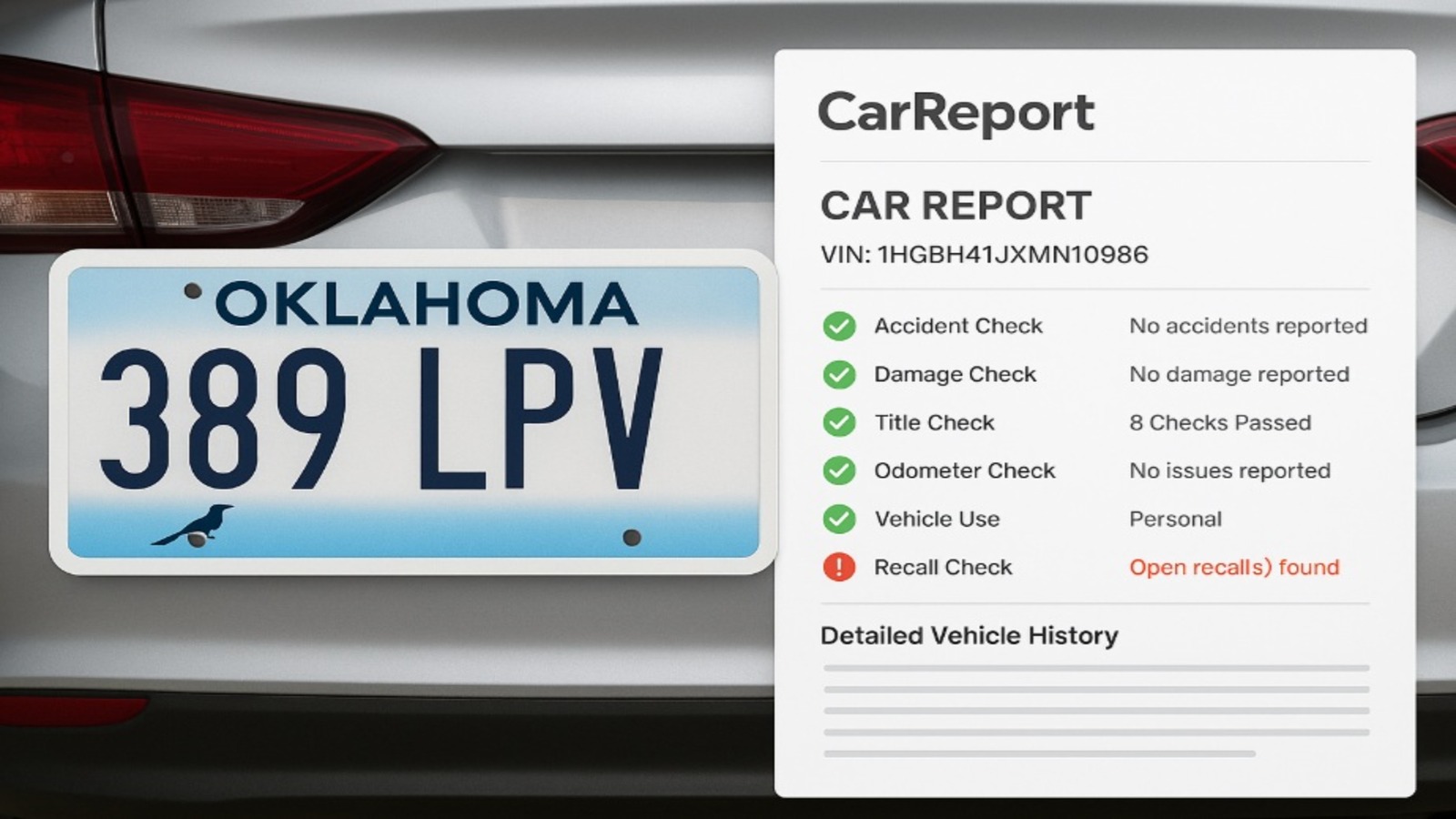 Car History Check Oklahoma: Make Smarter Decisions with CarReport